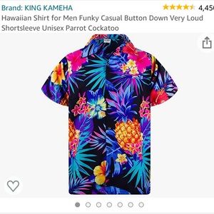 King Kameha Men’s Tropical Hawaiian Vacation Shirt [NWT]